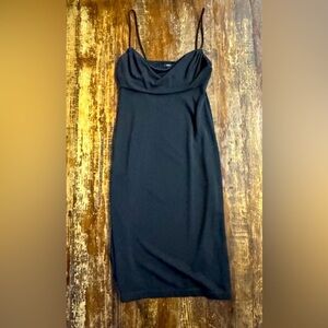 BCBG-Elegant Black Spaghetti Strap Dress